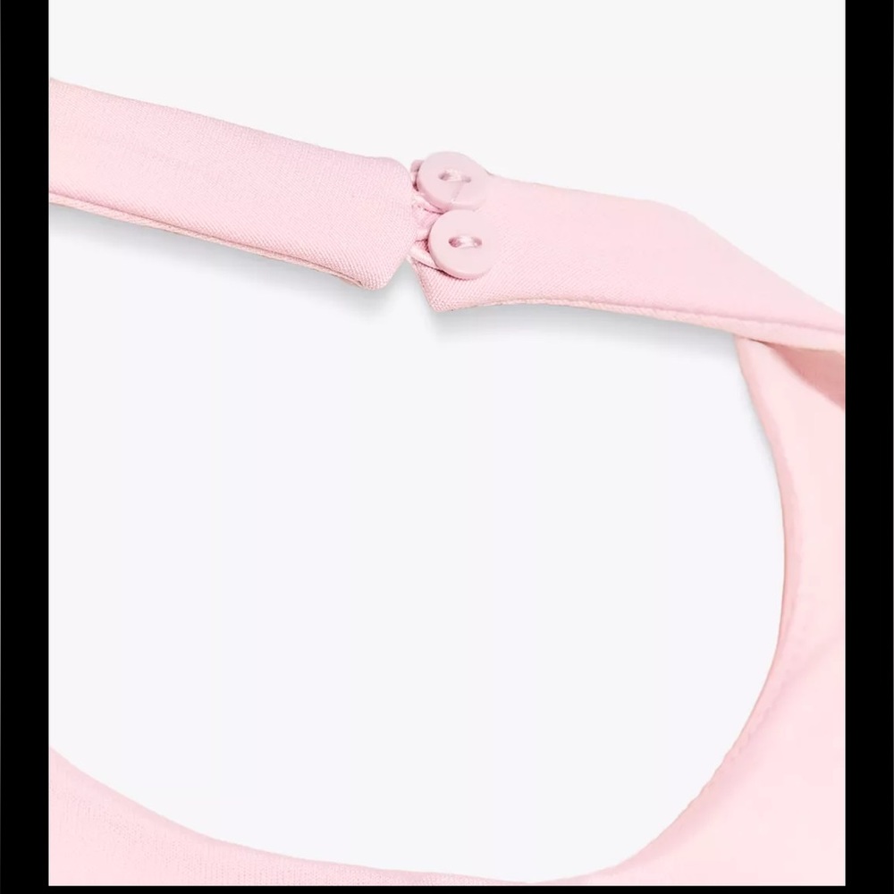Zara short halter dress with godets, pastel pink - Picture 13 of 15
